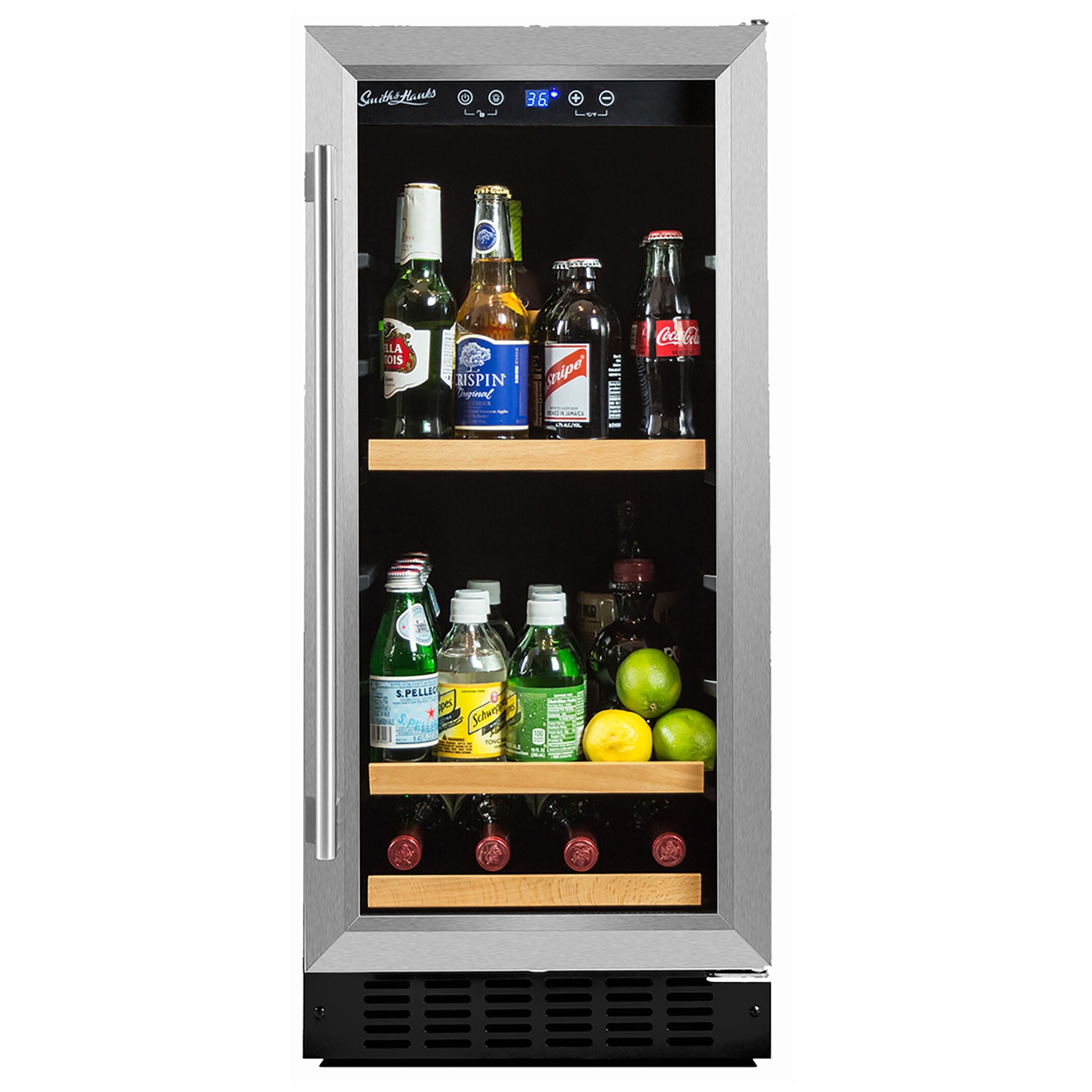 KingsBottle 36 Heating Glass 2 Door Built in Beverage Fridge - KBU56M