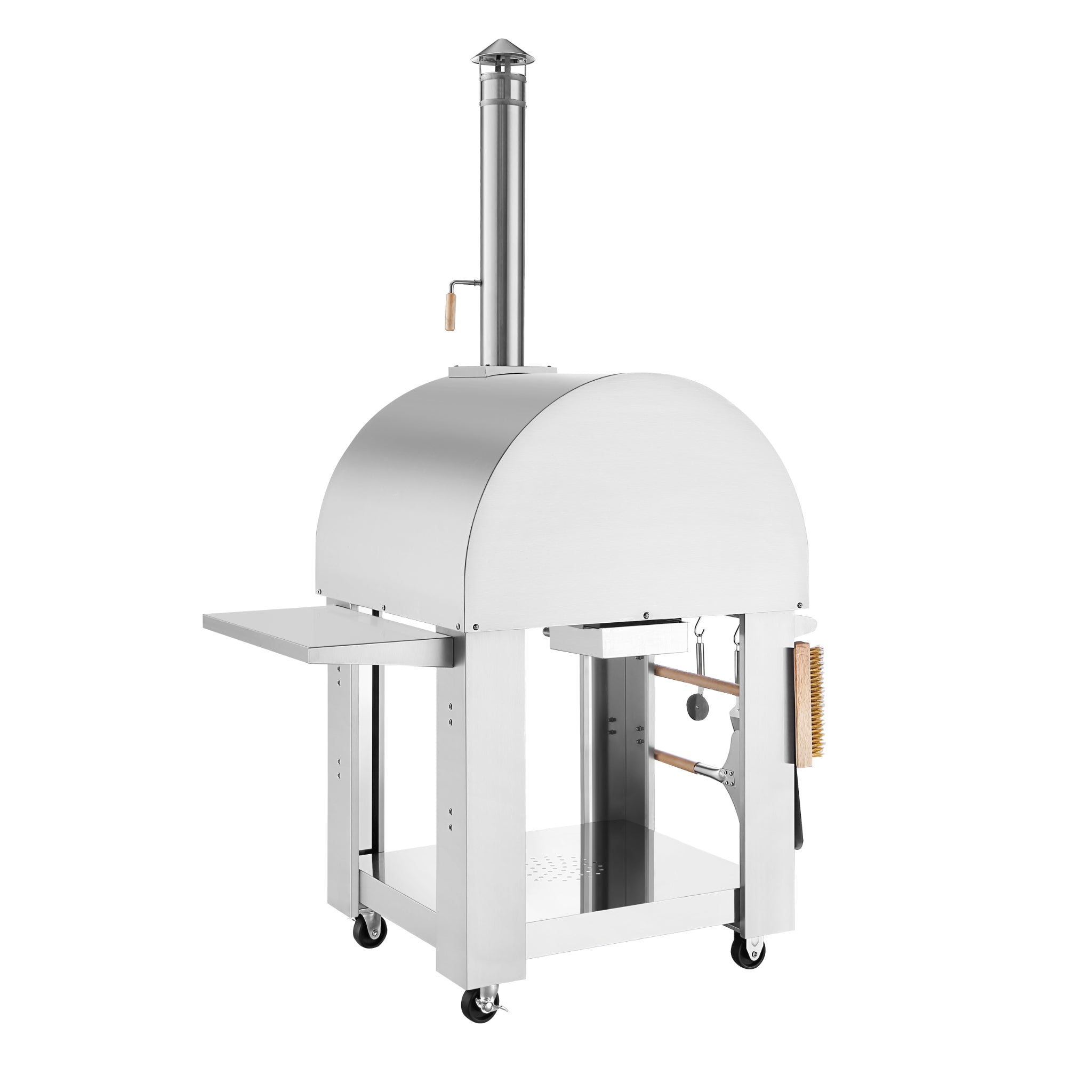 Empava Outdoor Wood Fired Pizza Oven With Side Table