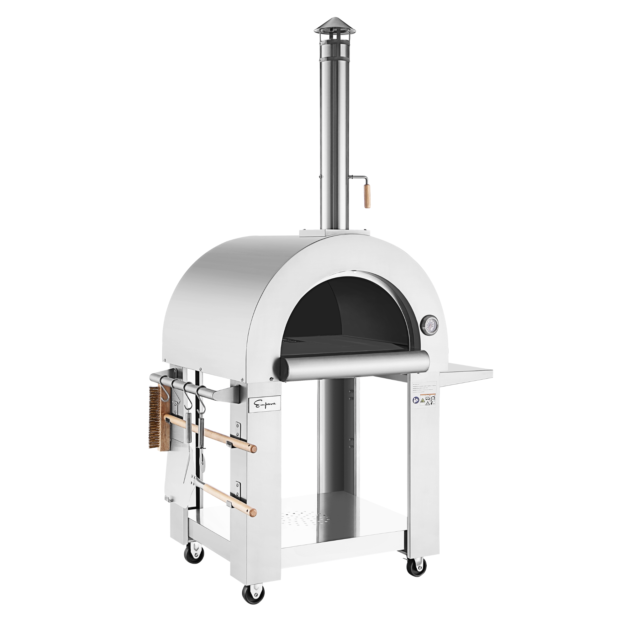 Empava Outdoor Wood Fired Pizza Oven With Side Table