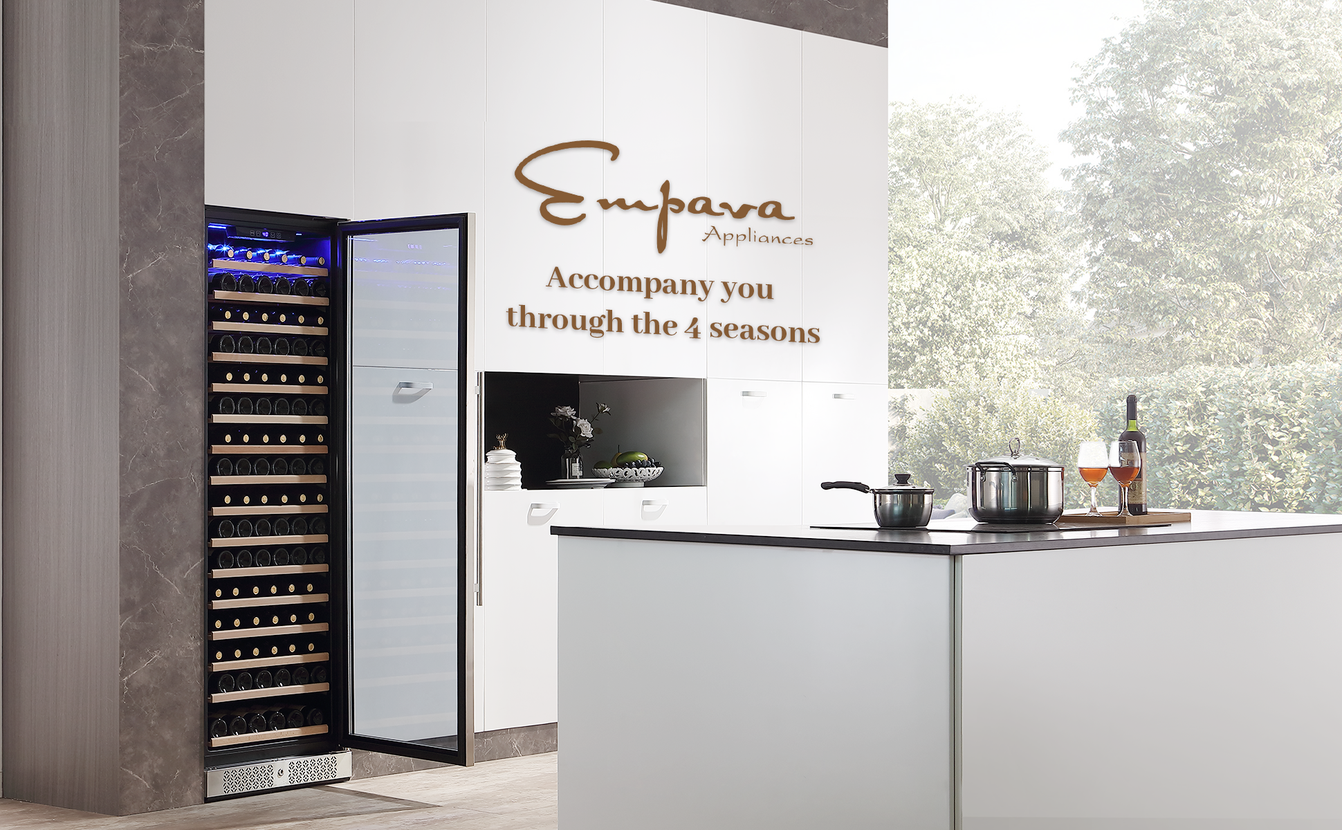 Empava Wine Cooler 70 Inch Tall Wine Fridge