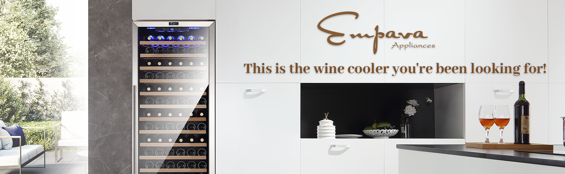 Empava Wine Cooler 70 Inch Tall Wine Fridge