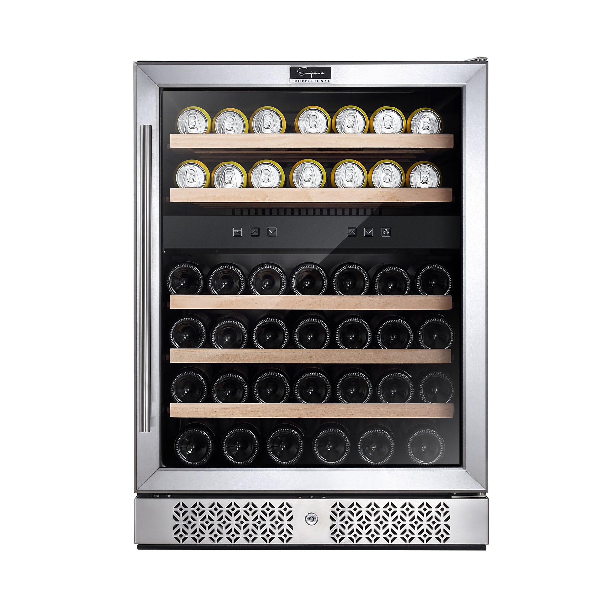 Empava 24 Inch Dual Zone Wine Cooler Beverage Fridge