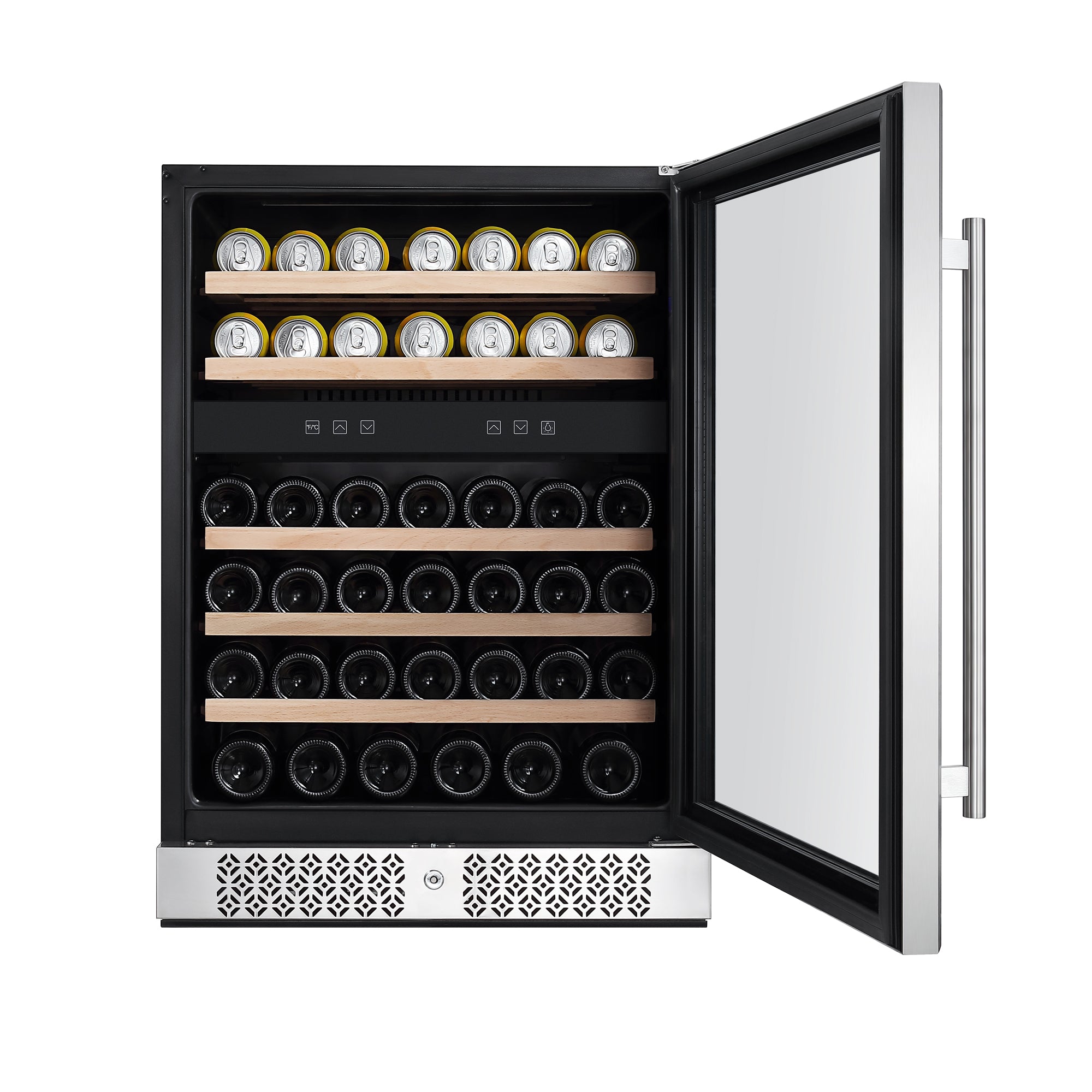 Empava 24 Inch Dual Zone Wine Cooler Beverage Fridge