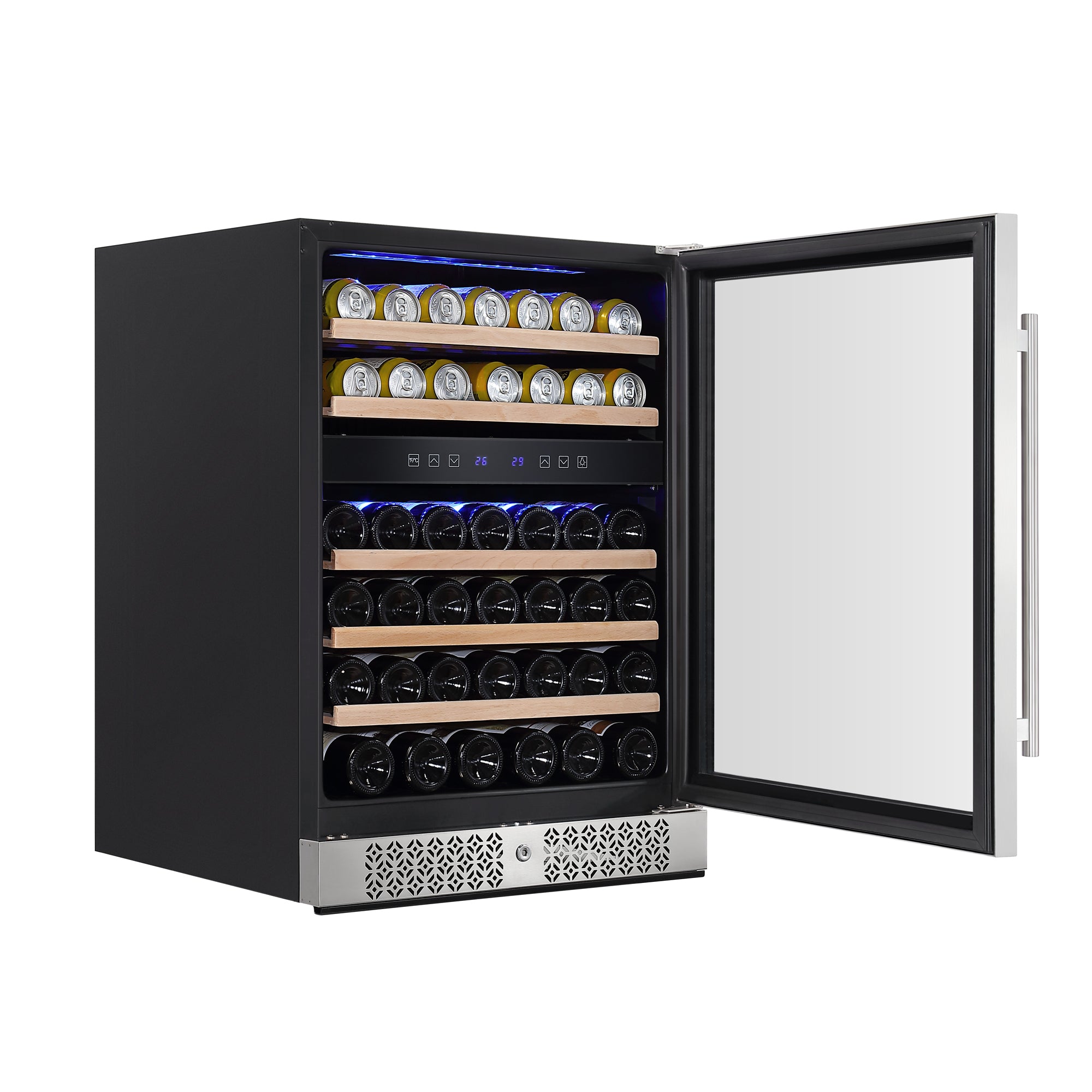 Empava 24 Inch Dual Zone Wine Cooler Beverage Fridge