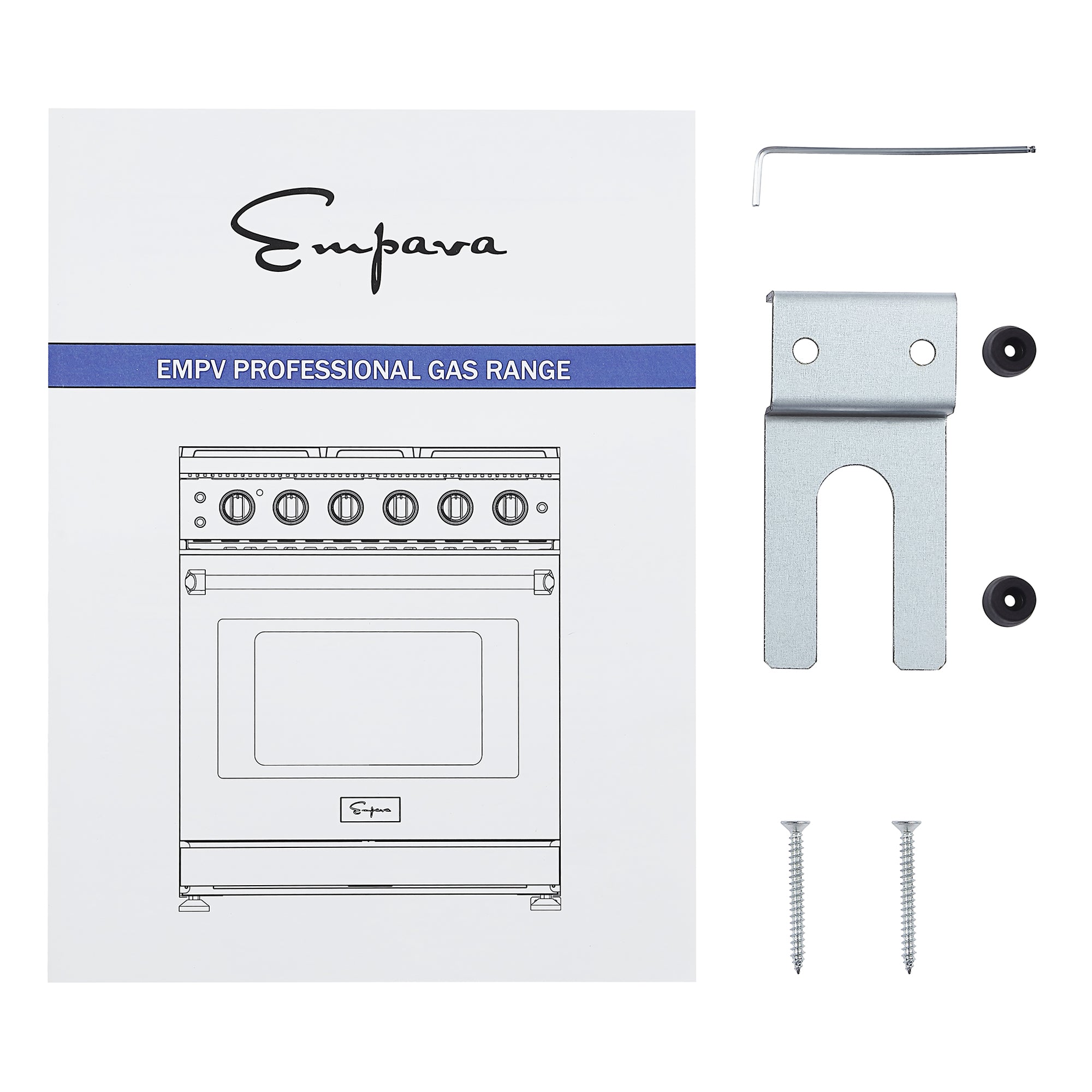 Empava 30 inch Pro-Style Slide-in Single Oven Gas Range