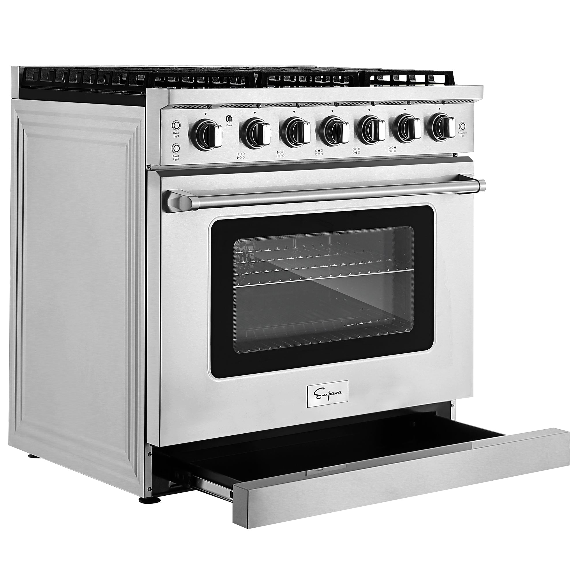 Empava 36 inch Pro-Style Slide-in Single Oven Gas Range