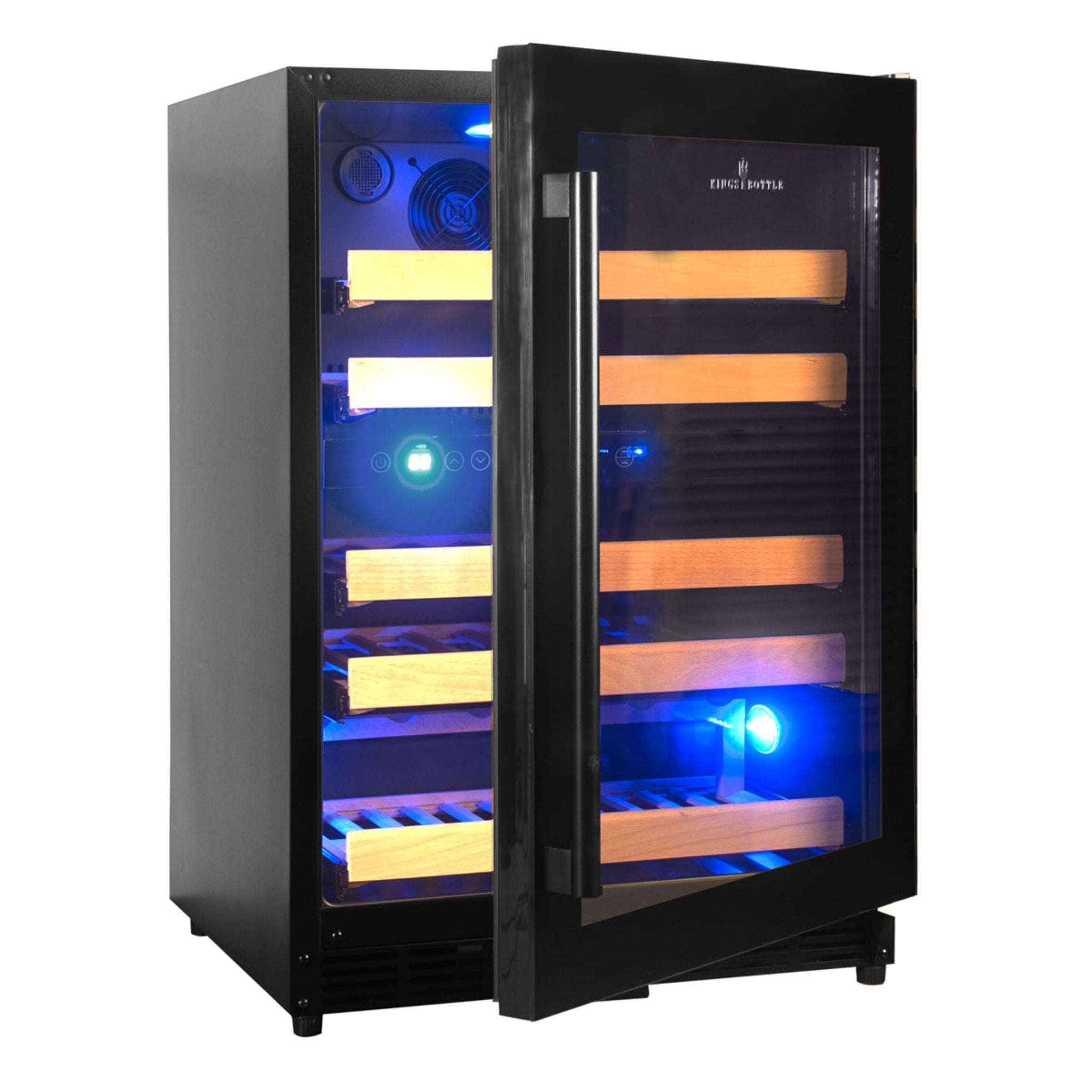 CC KingsBottle 44 Bottles 24 Inch Under Counter Dual Zone Wine Cooler KBU50DX-SS RHH 3