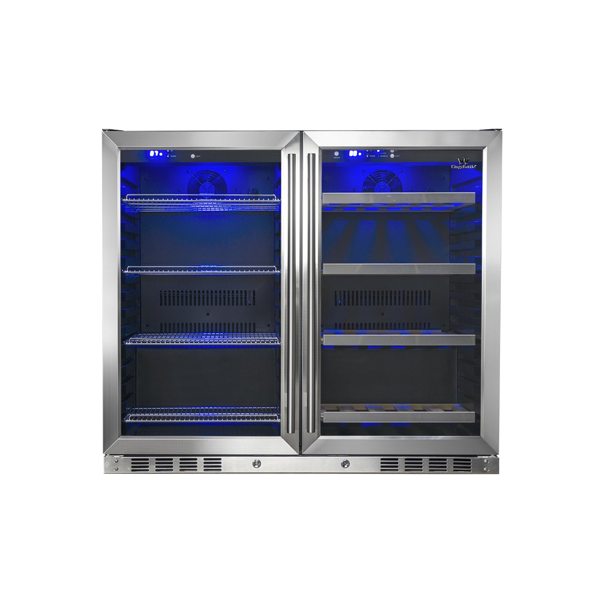 CC KingsBottle 39 Inch Under Counter Wine And Beer Fridge Combo KBU28LRX-BLK 6