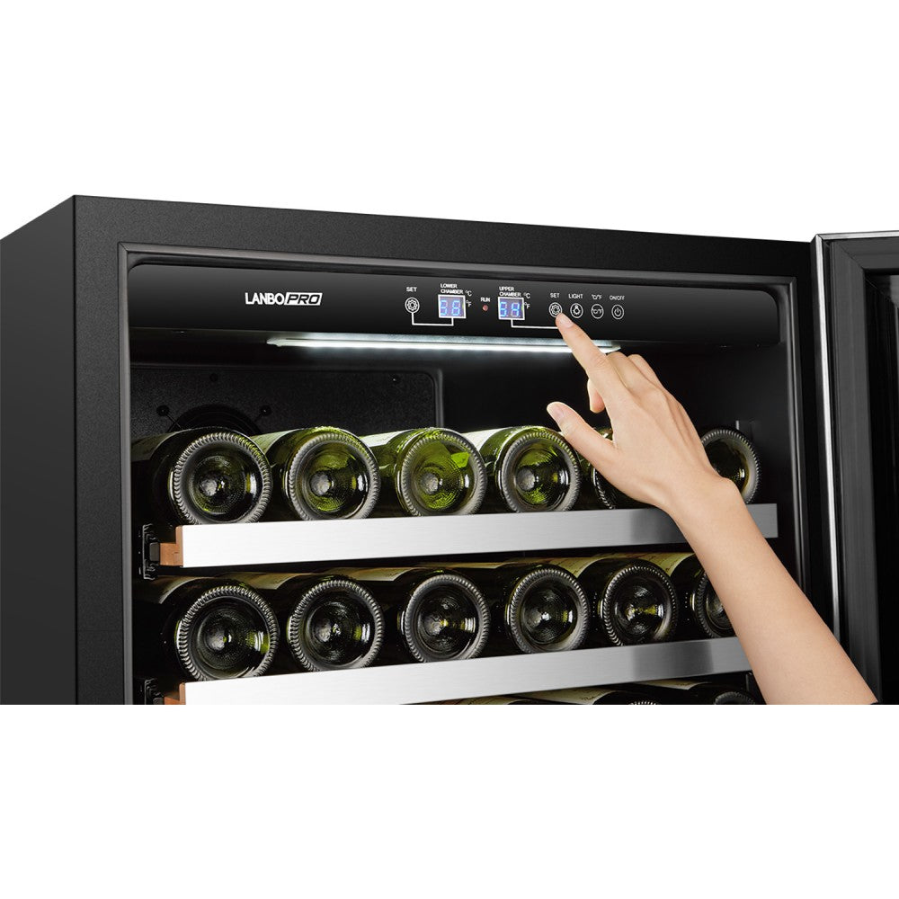 CC Lanbo Pro 153 bottles dual zone wine cooler  - LP168D 5