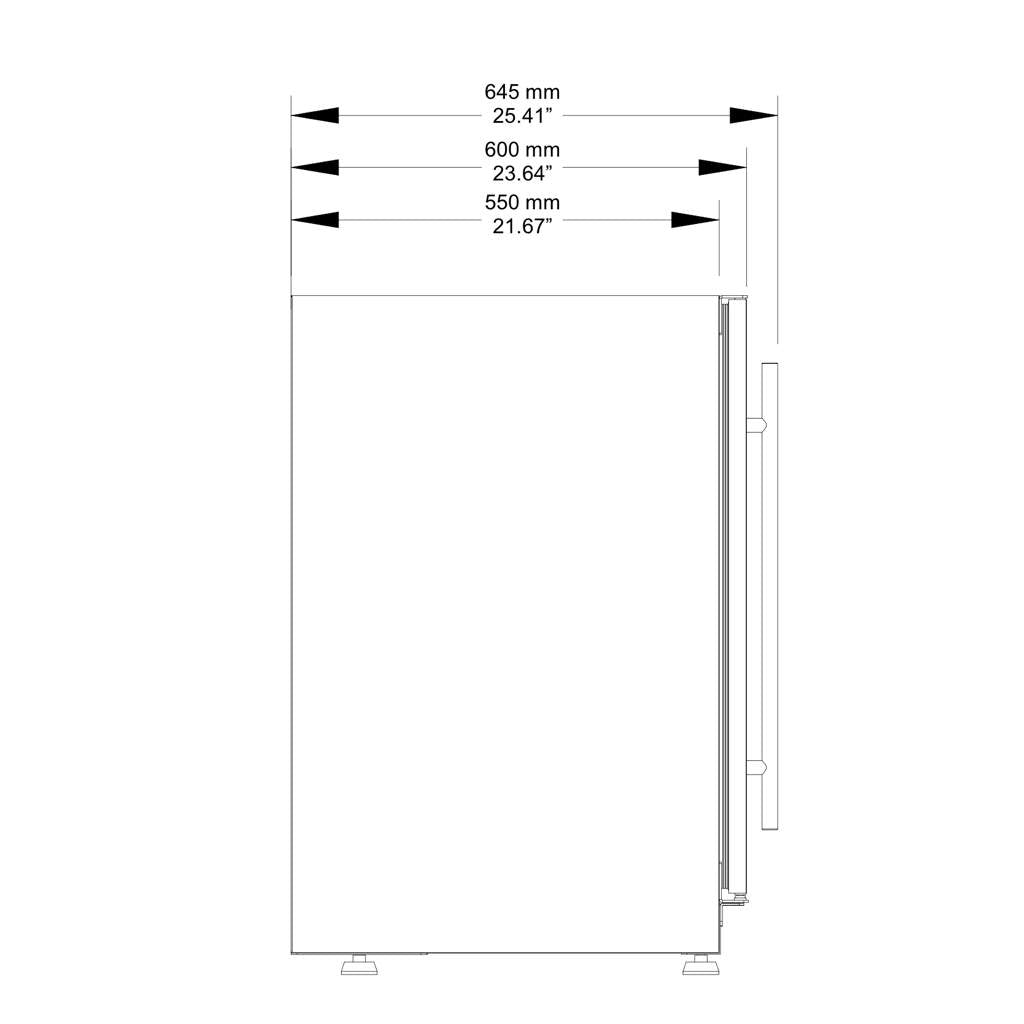 CC KingsBottle 30" Under Counter Low-E Glass Door Wine and Beer Cooler Combo KBUSF66BW-BLK 11113