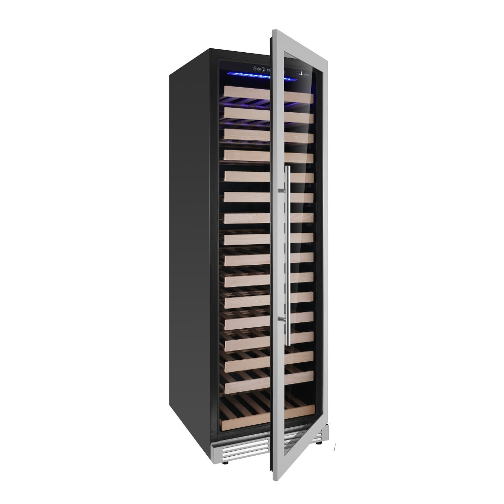 KingsBottle Upright Single Zone Large Wine Cooler With Low-E Glass Door