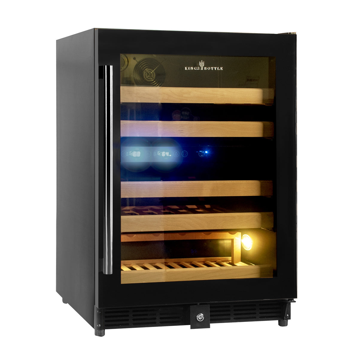 CC KingsBottle 44 Bottles 24 Inch Under Counter Dual Zone Wine Cooler Drinks KBU50DX-SS RHH 4