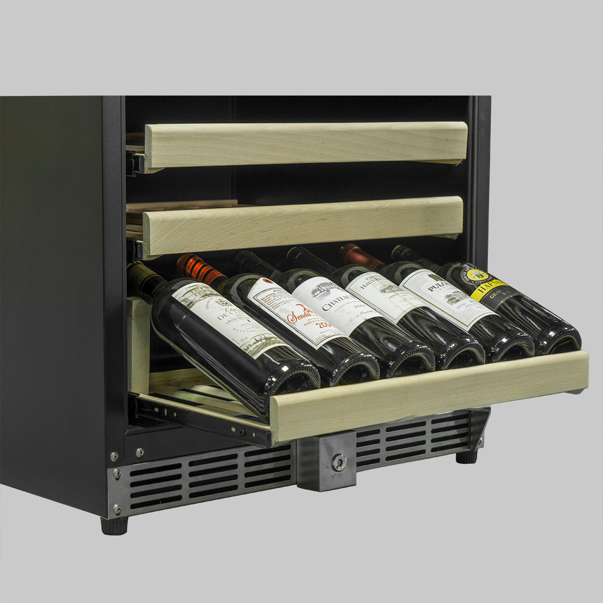 CC KingsBottle 44 Bottles 24 Inch Under Counter Dual Zone Wine Cooler Drinks KBU50DX-SS RHH 8