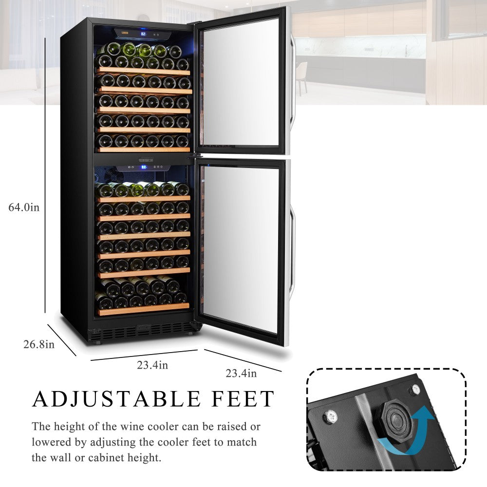 CC Lanbo 133 bottles dual zone wine cooler- LW133DD 111114