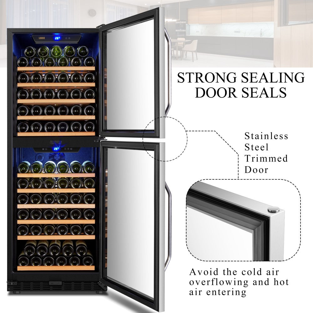 CC Lanbo 133 bottles dual zone wine cooler- LW133DD 6