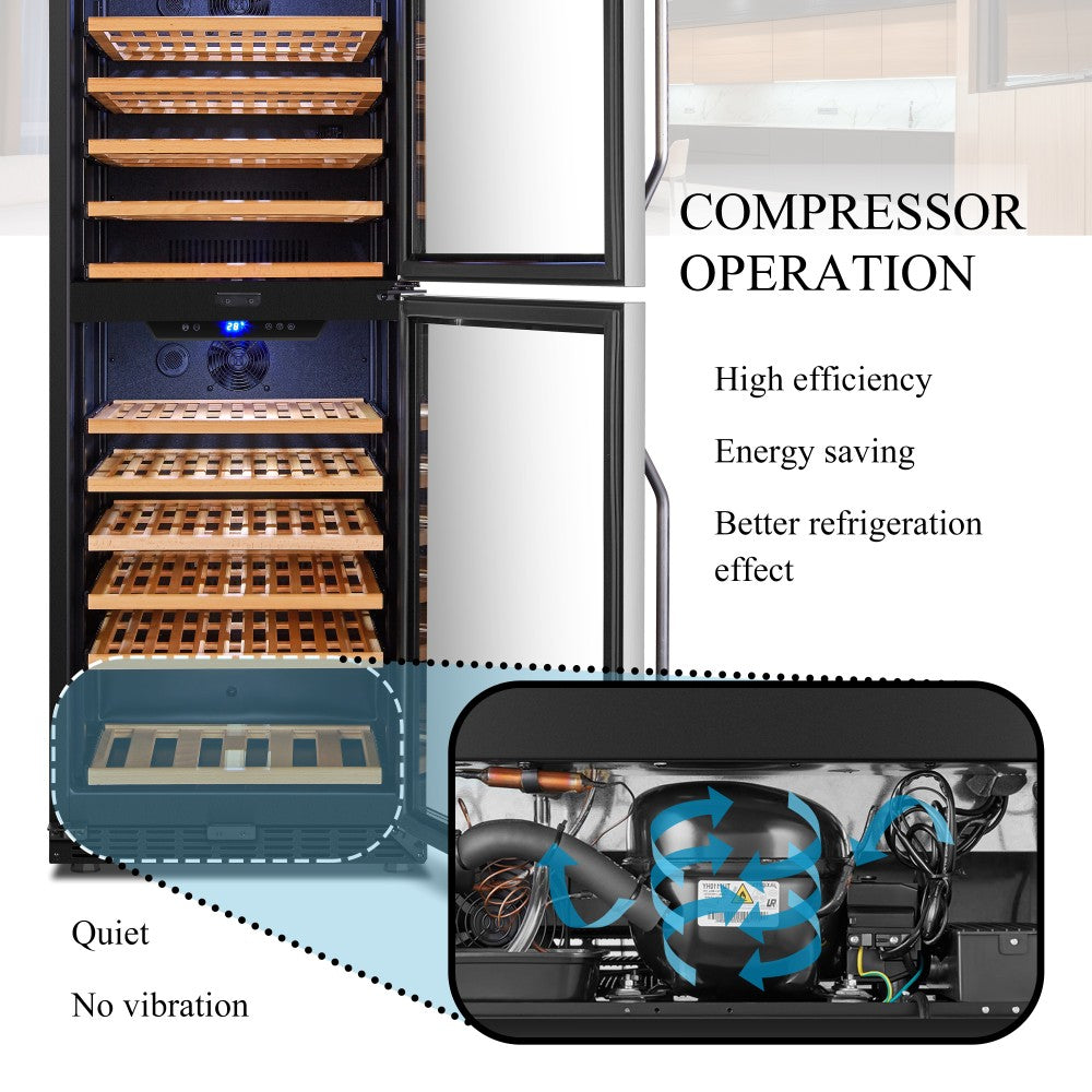 CC Lanbo 133 bottles dual zone wine cooler- LW133DD 10