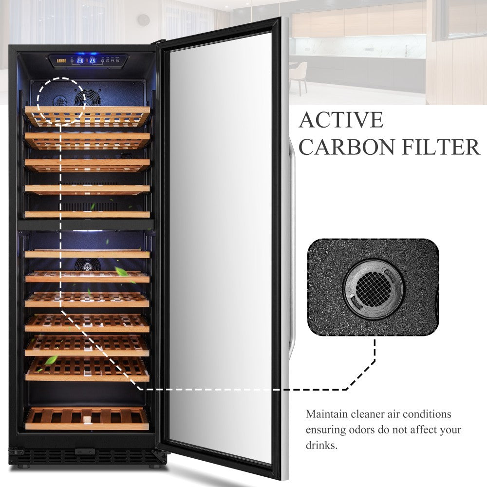 CC Lanbo 138 bottles dual zone wine cooler- LW142D 6