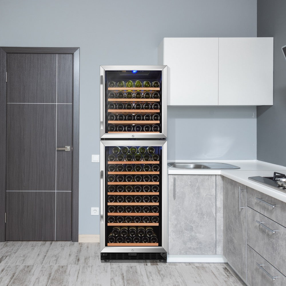 CC Lanbo 162 bottles dual zone wine cooler - LW162DD 3