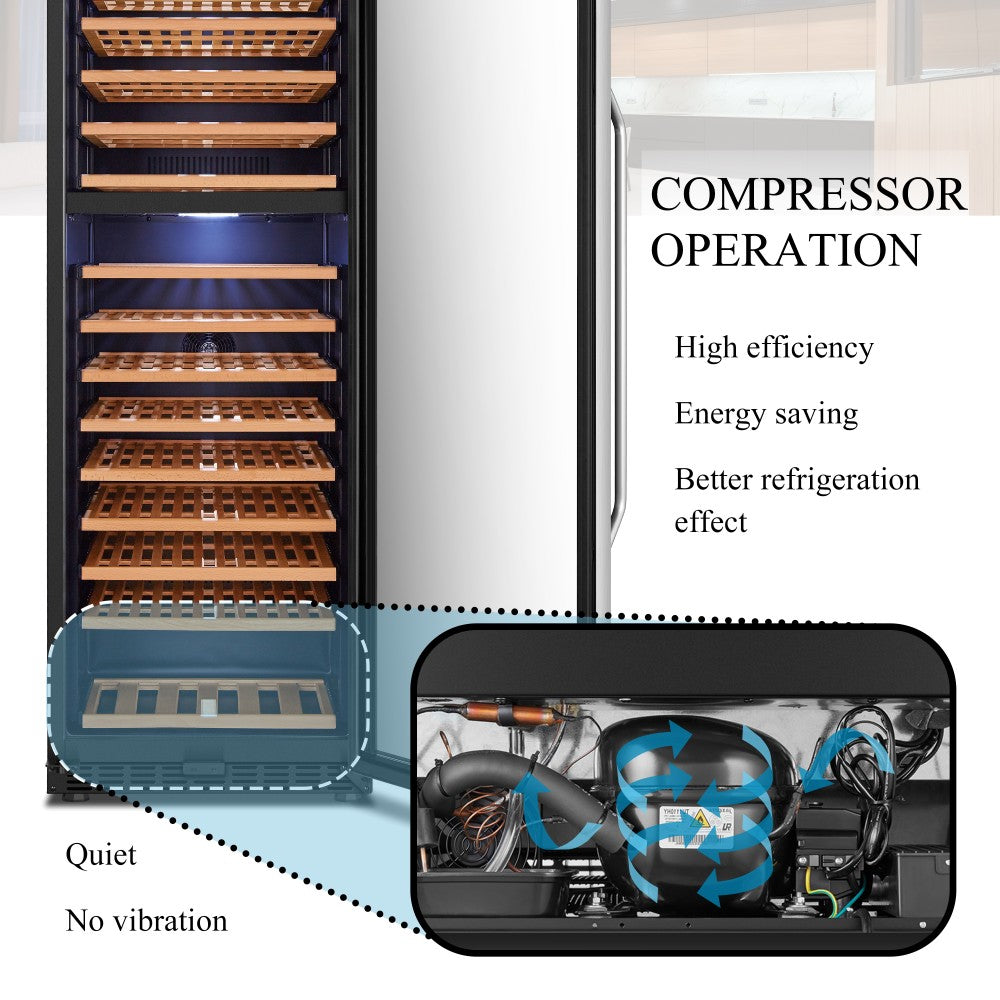 CC Lanbo 160 bottles dual zone wine cooler - LW165D 111