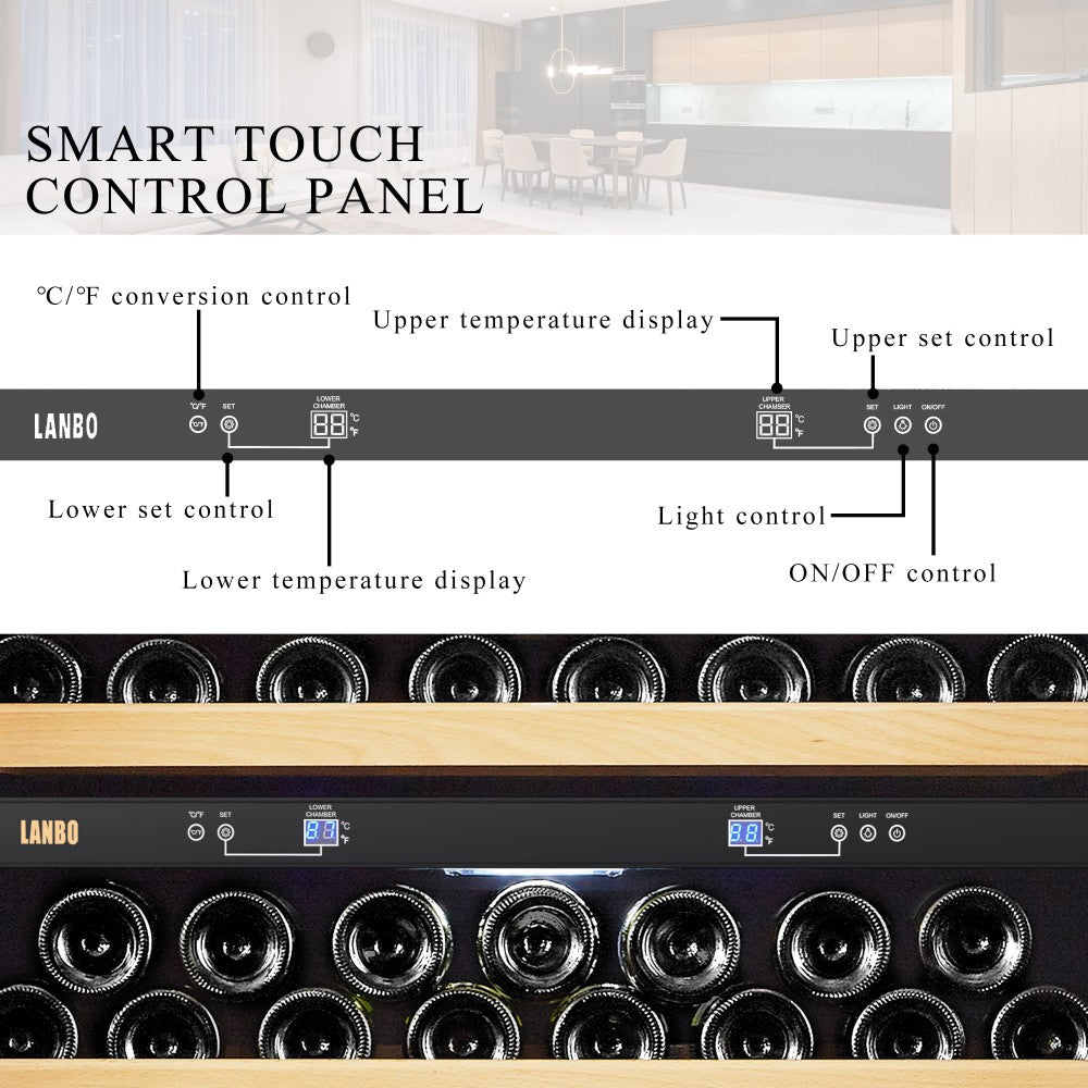 CC Lanbo Luxury 287 bottles dual zone wine cooler - LW328DD 10