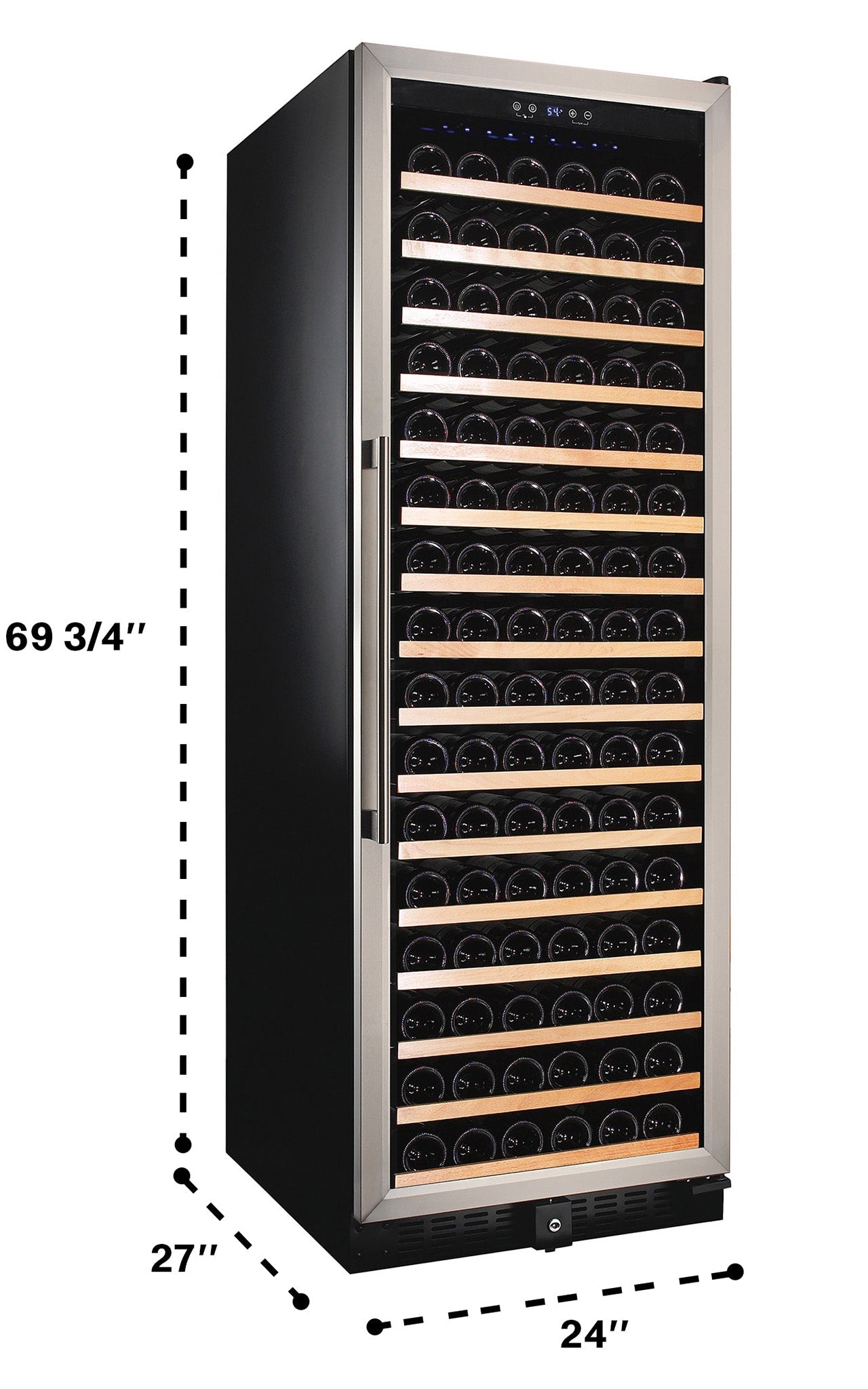 CC Smith & Hanks 166 Bottle Single Zone Stainless Steel Wine Refrigerator RE100003 7