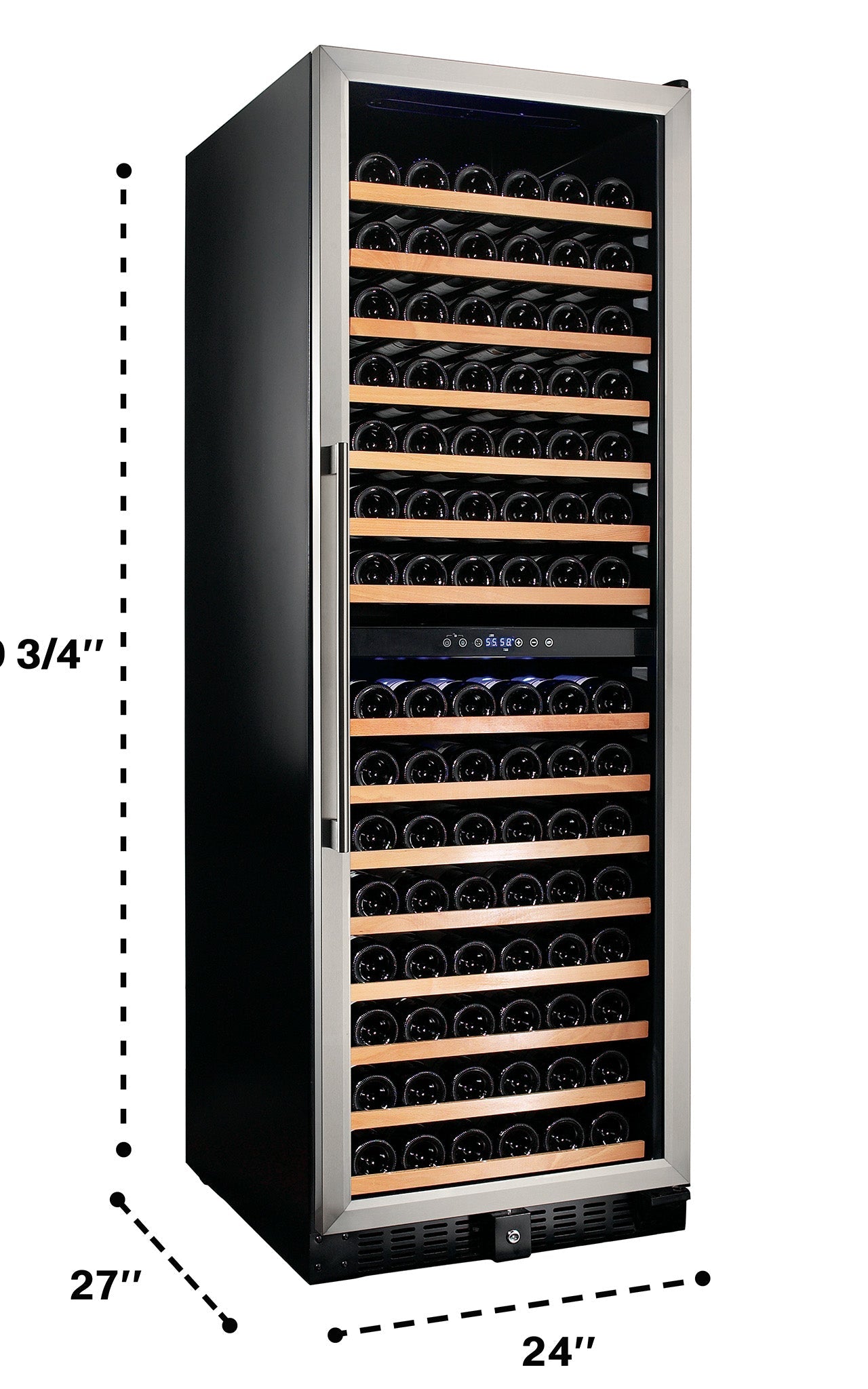 CC Smith & Hanks 166 Bottle Dual Zone Stainless Steel Wine Refrigerator RE100004 5