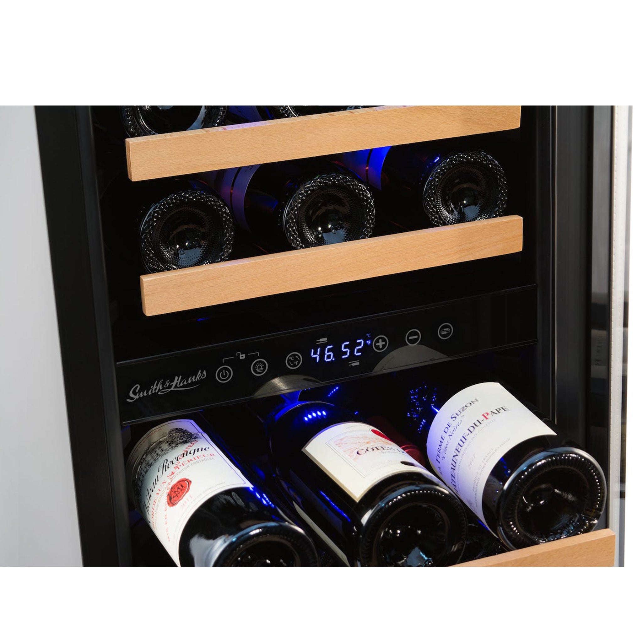 Smith & Hanks 32 Bottle Dual Zone Wine Cooler, Stainless Steel Door Trim