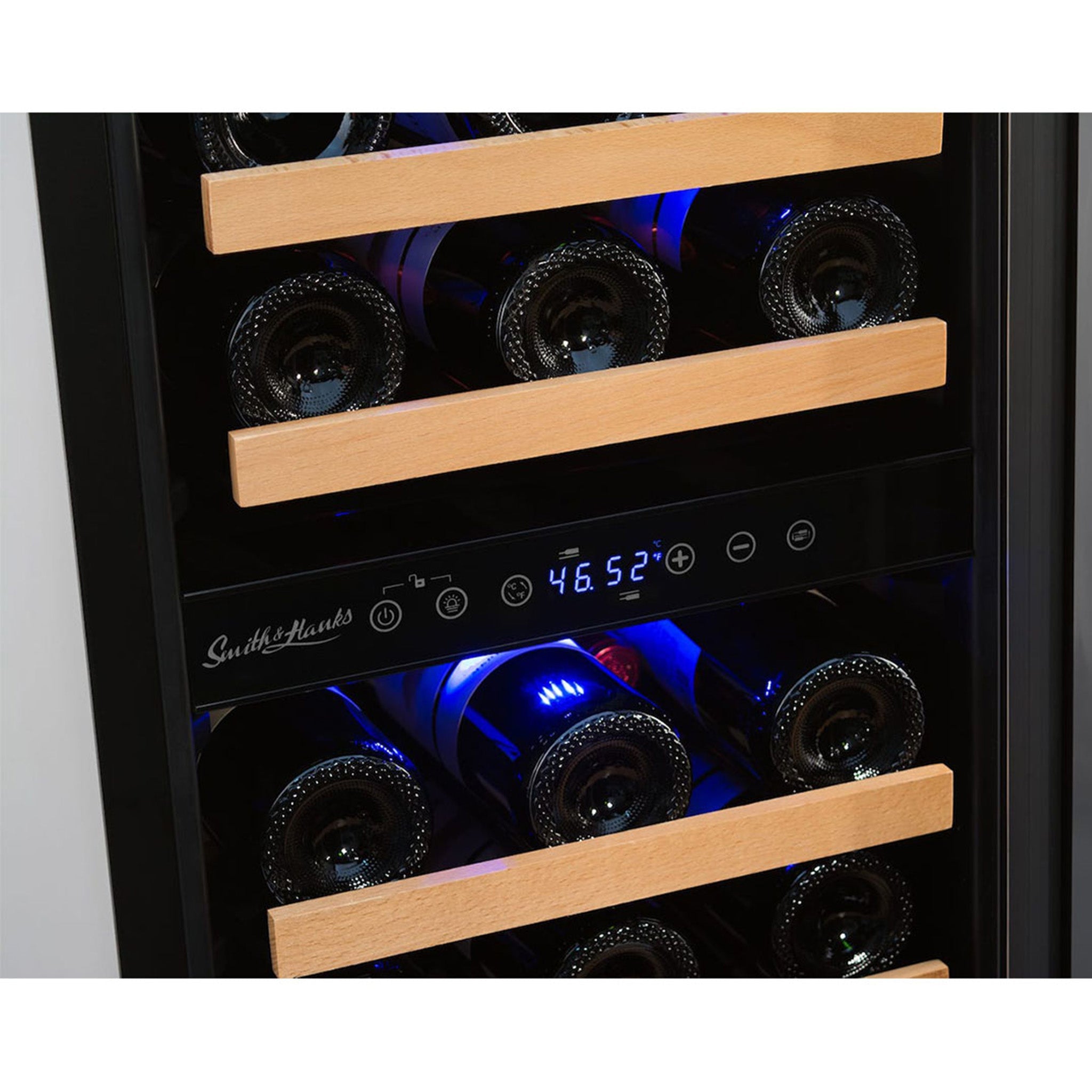 Smith & Hanks 32 Bottle Dual Zone Wine Cooler, Stainless Steel Door Trim