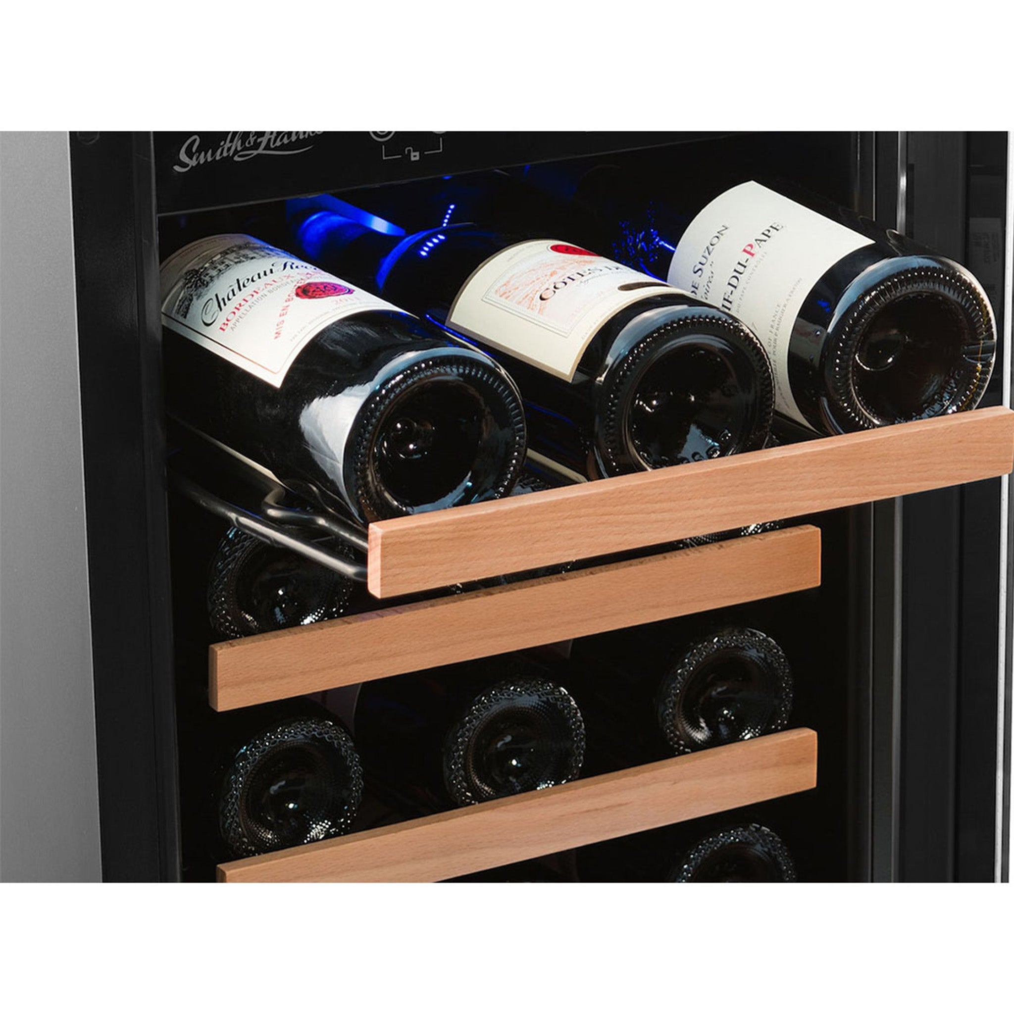 Smith & Hanks 32 Bottle Dual Zone Wine Cooler, Stainless Steel Door Trim