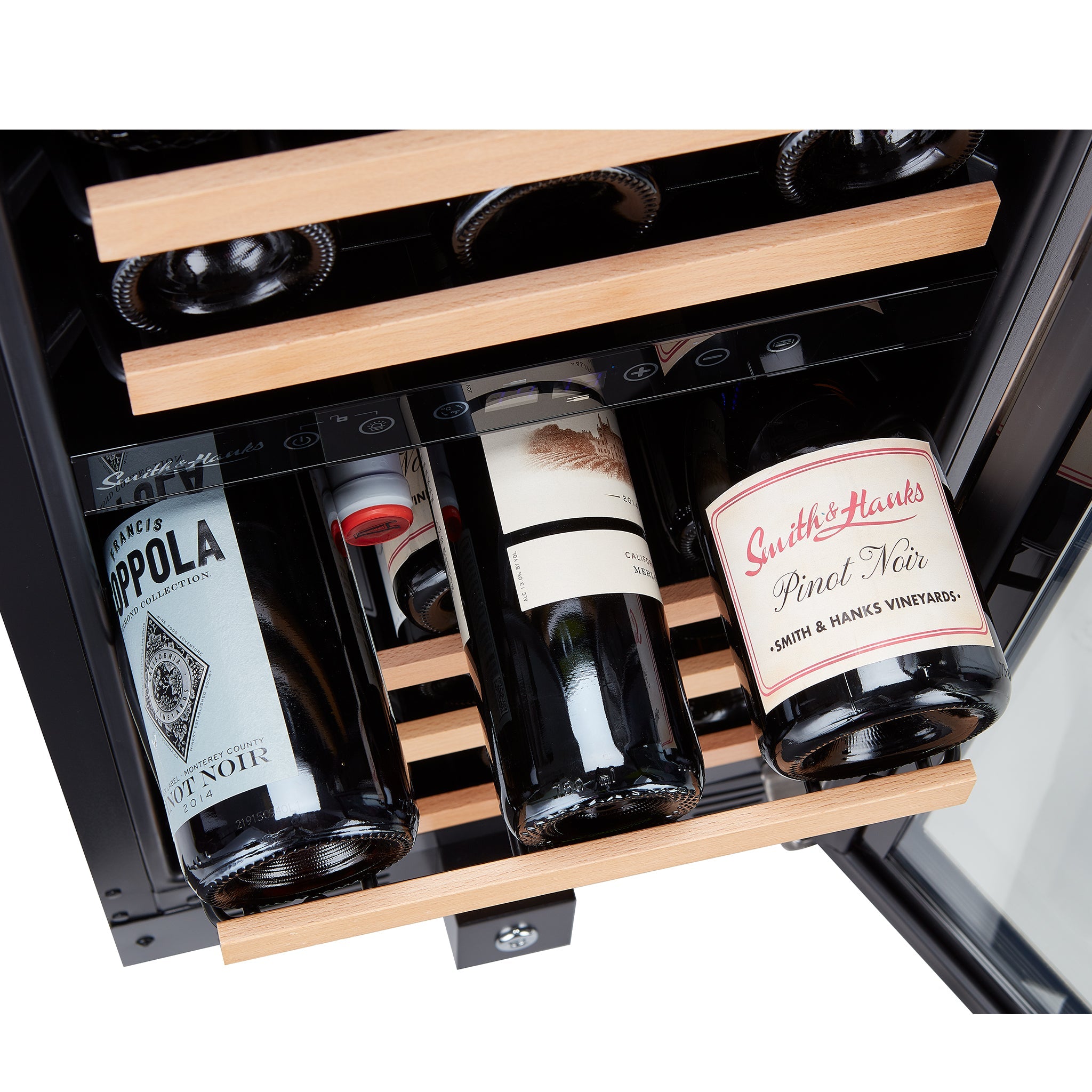 Smith & Hanks 32 Bottle Dual Zone Wine Cooler, Stainless Steel Door Trim