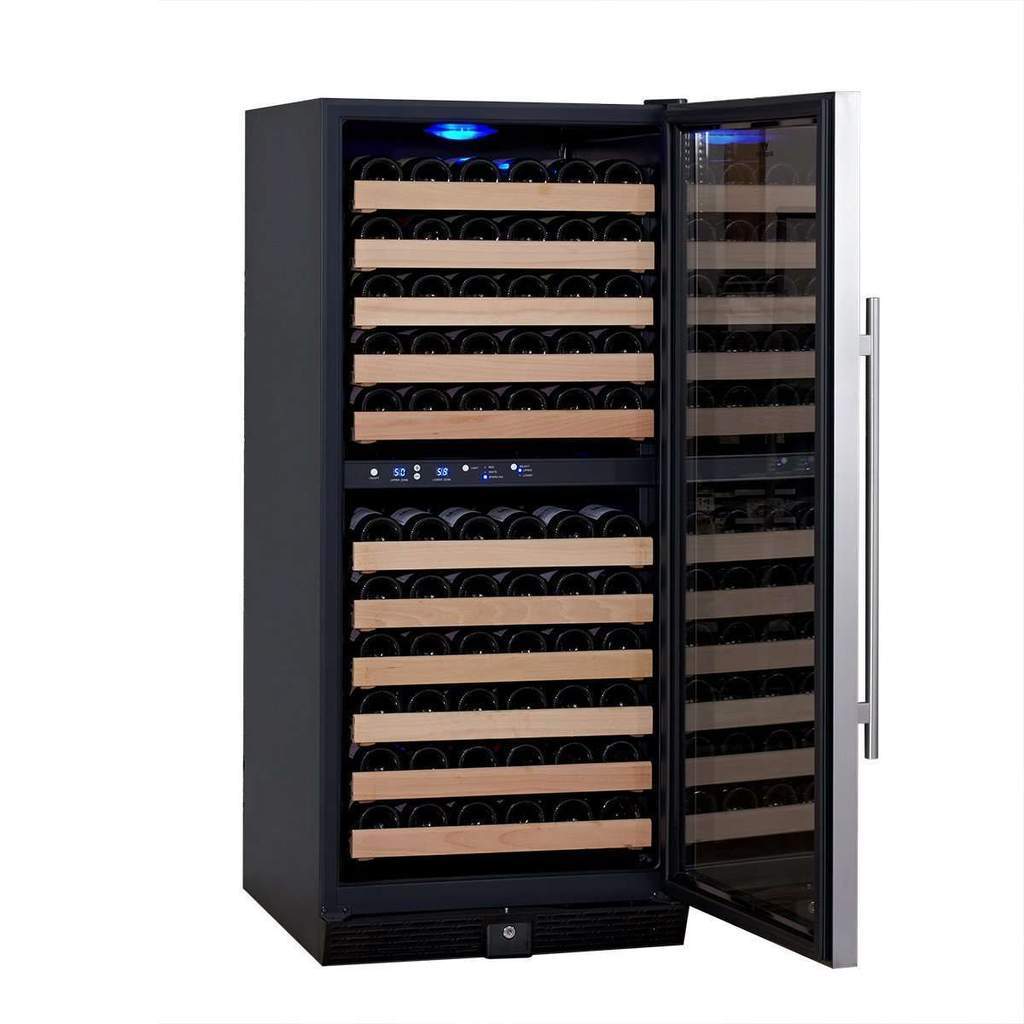 CC KingsBottle 100 Bottle Upright Dual Zone Wine Fridge For Home KBU100DX-SS RHH 4